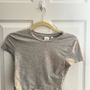 TNA Heather Gray Cropped Tee